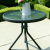Round Metal Framed Glass Top Garden Side Table Round Metal Framed Glass Top Garden Side Table